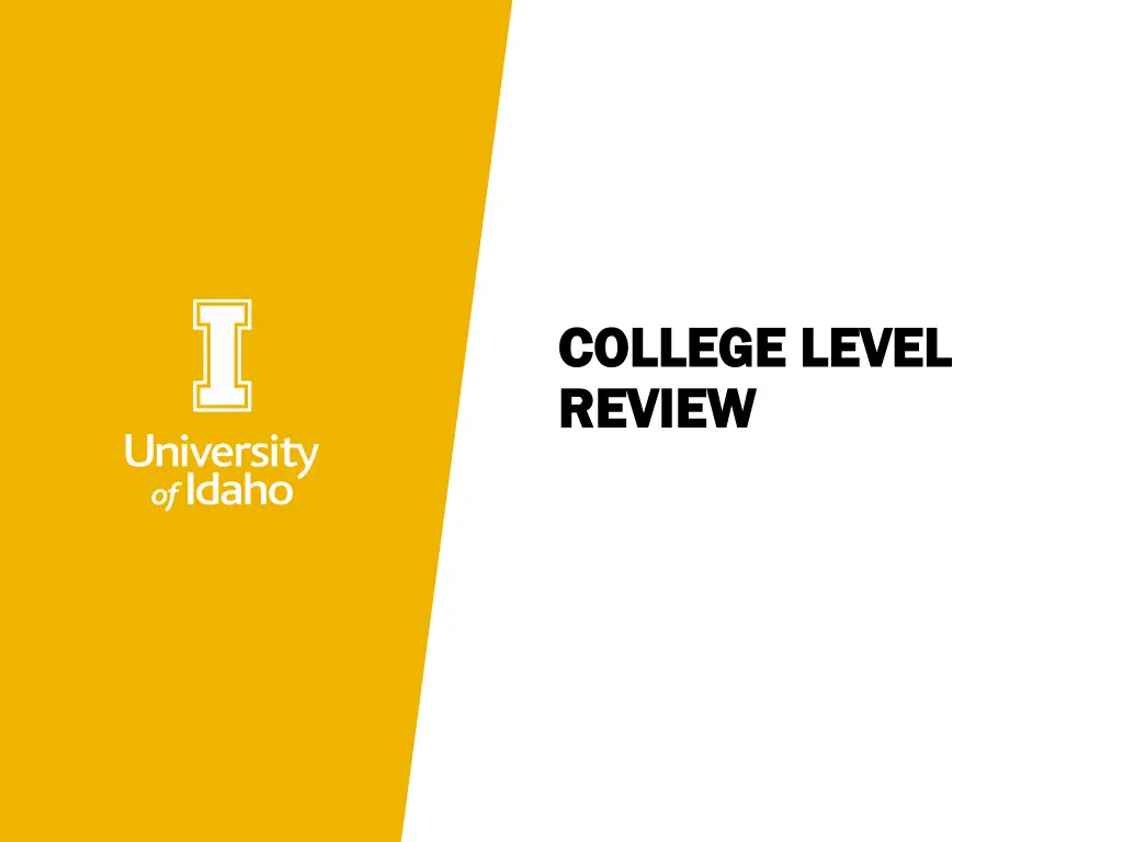 college level college level review review