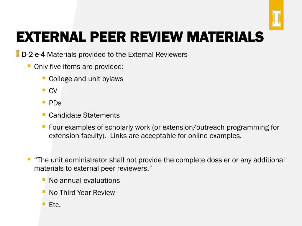 external peer review materials external peer