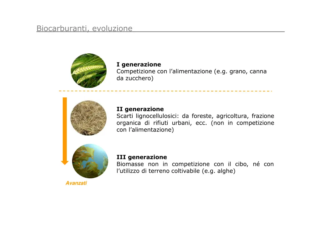 biocarburanti evoluzione