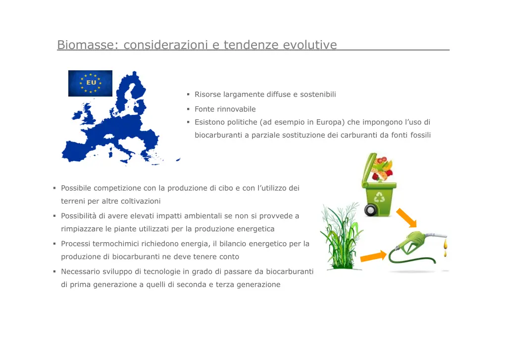 biomasse considerazioni e tendenze evolutive