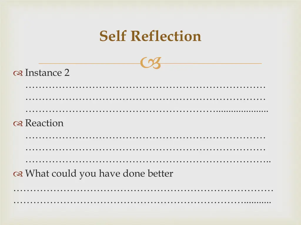 self reflection 2