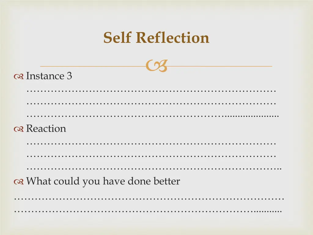 self reflection 3