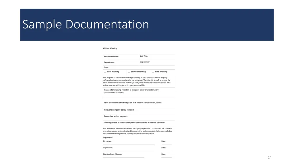 sample documentation