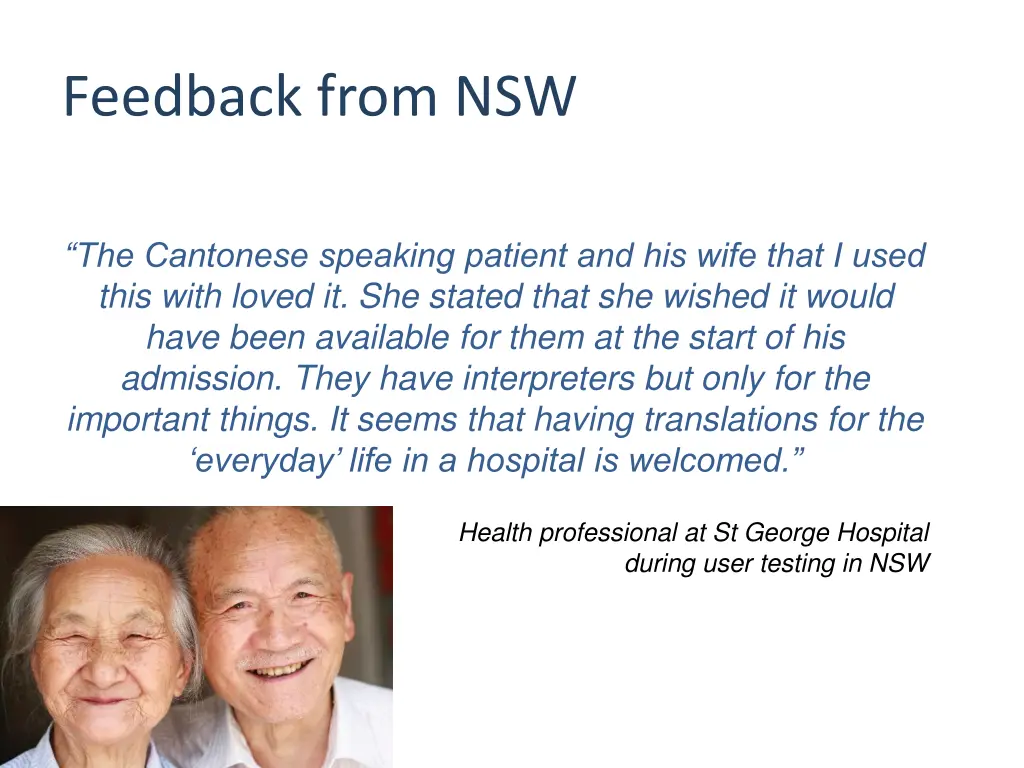 feedback from nsw