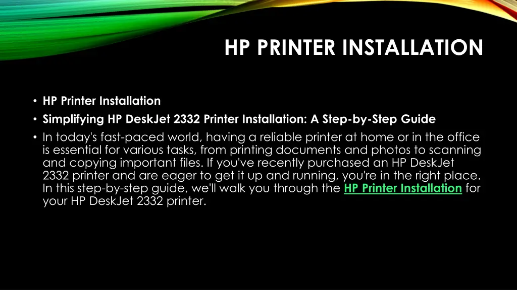 hp printer installation 1