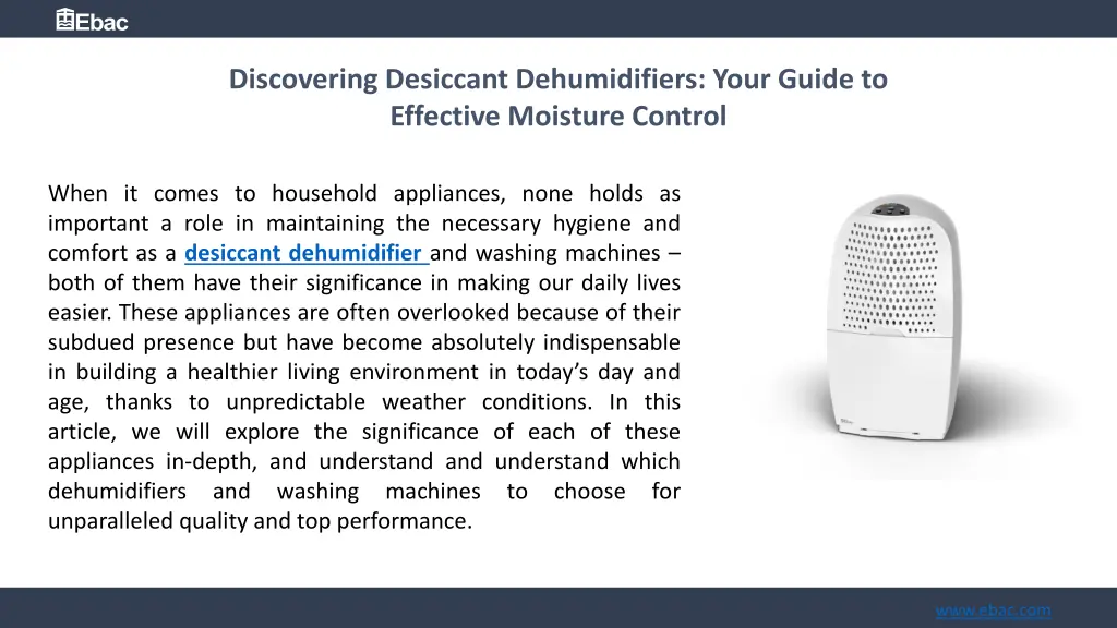 discovering desiccant dehumidifiers your guide