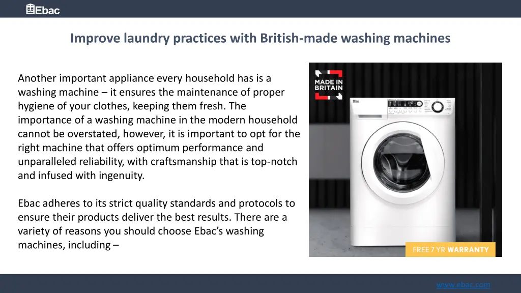 improve laundry practices with british made