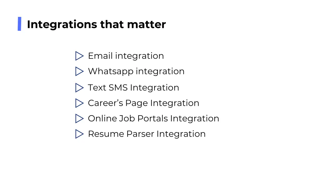 integrations that matter