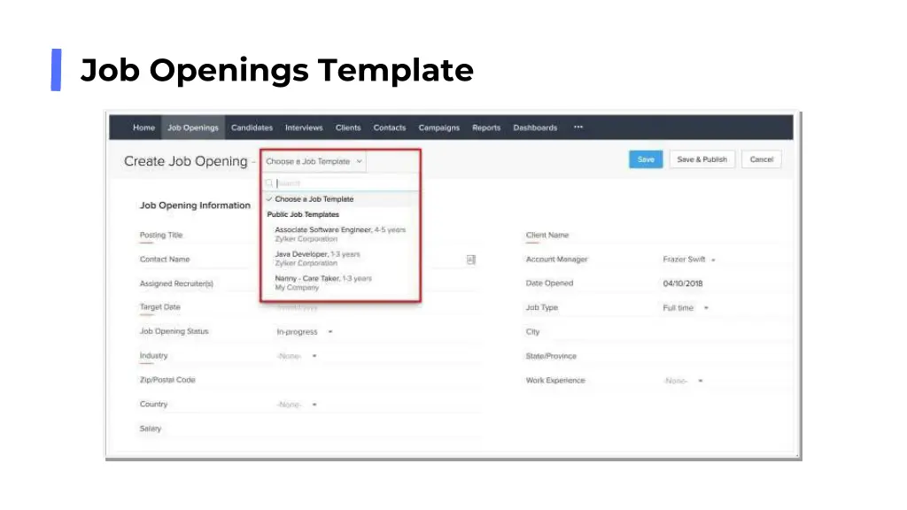 job openings template