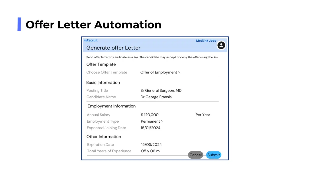 offer letter automation