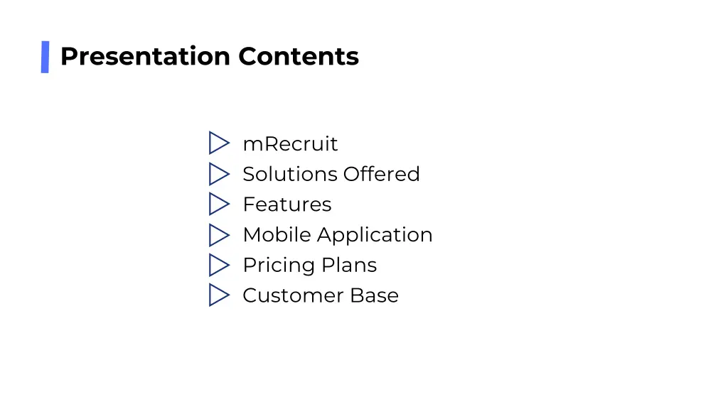 presentation contents