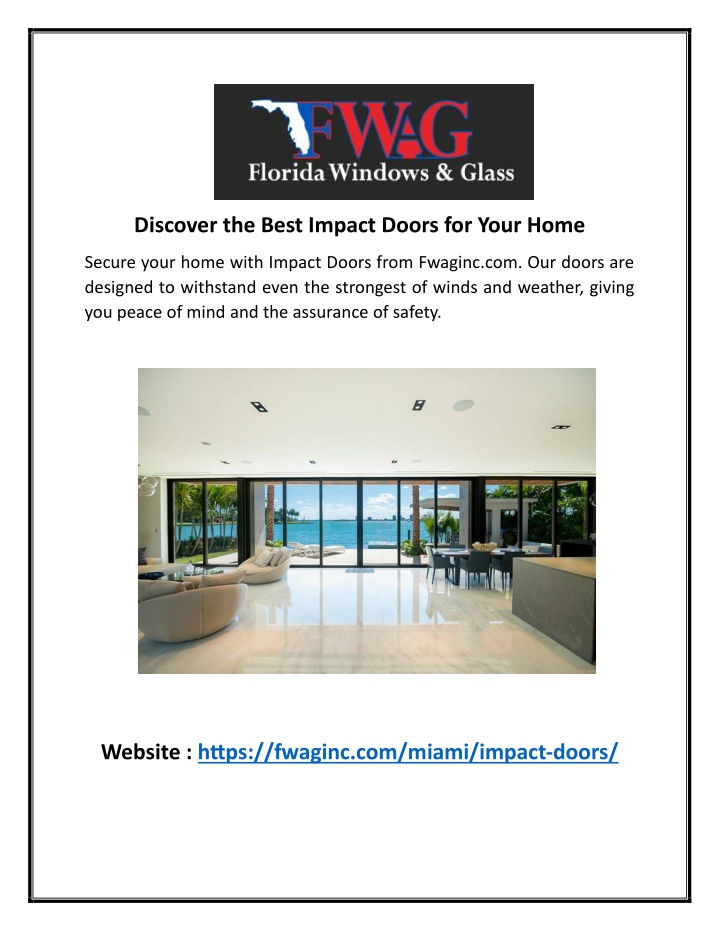 discover the best impact doors for your home