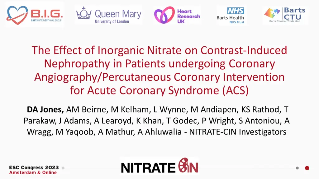 the effect of inorganic nitrate on contrast