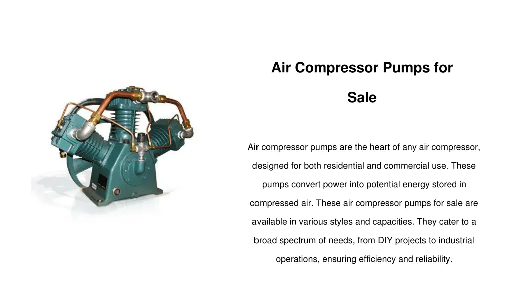 air compressor pumps for