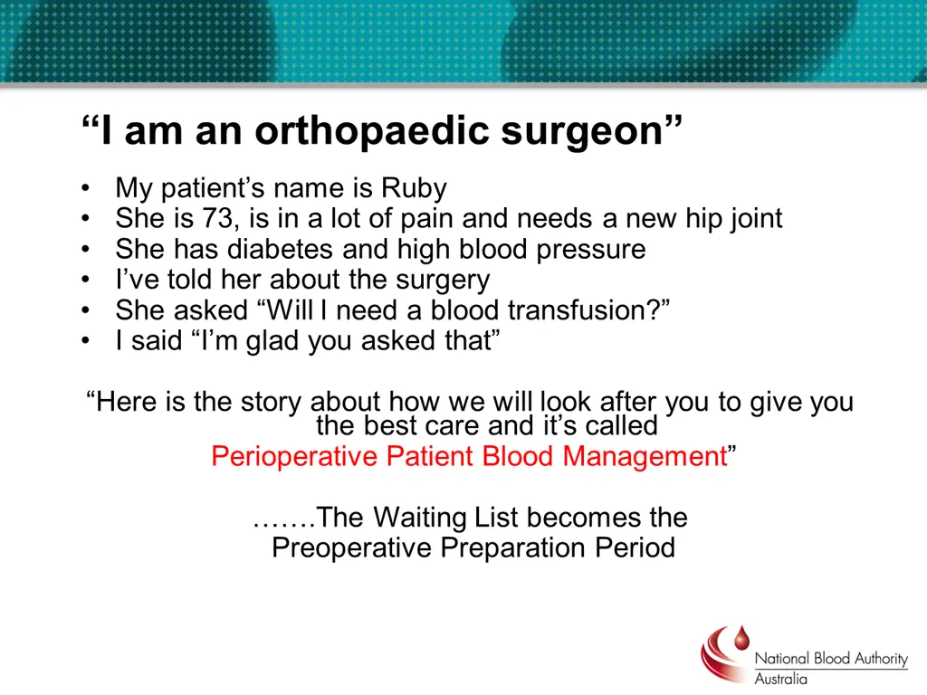 i am an orthopaedic surgeon