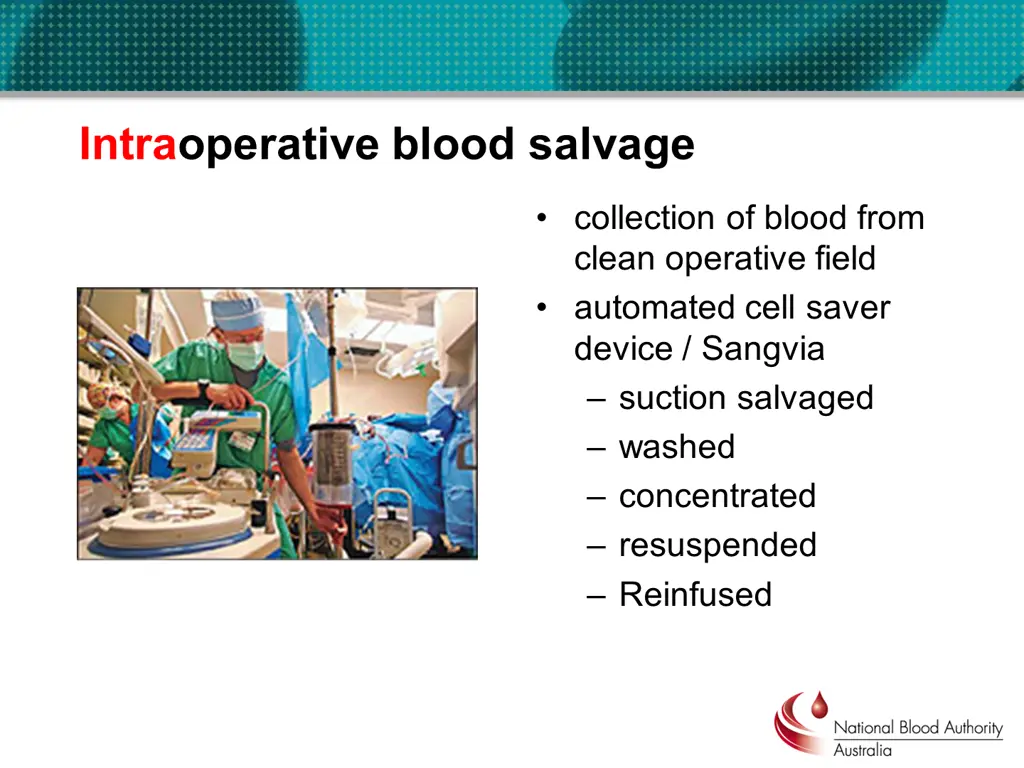 intraoperative blood salvage