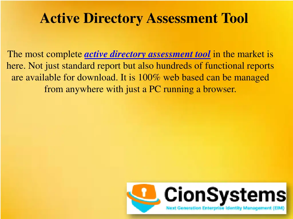 active directory assessment tool