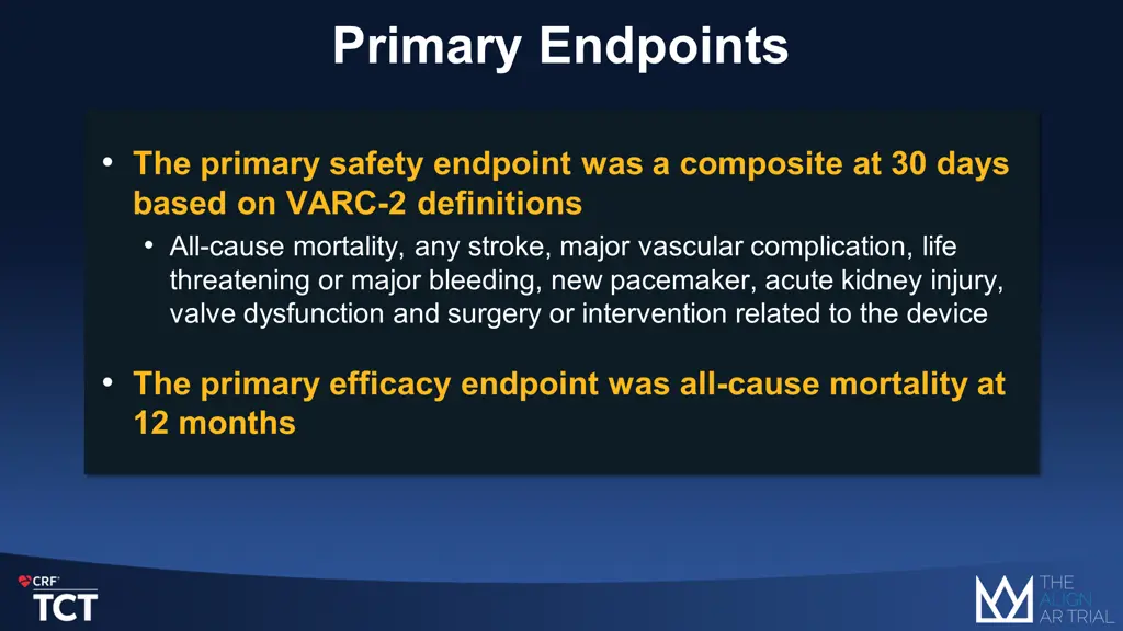 primary endpoints