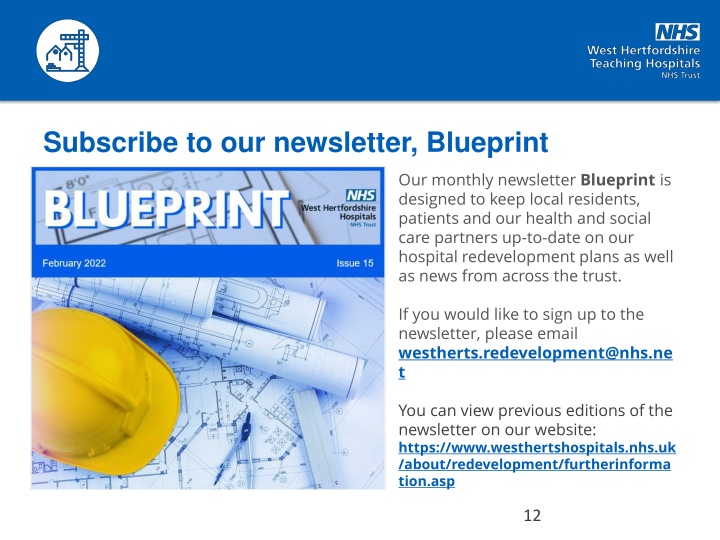 subscribe to our newsletter blueprint