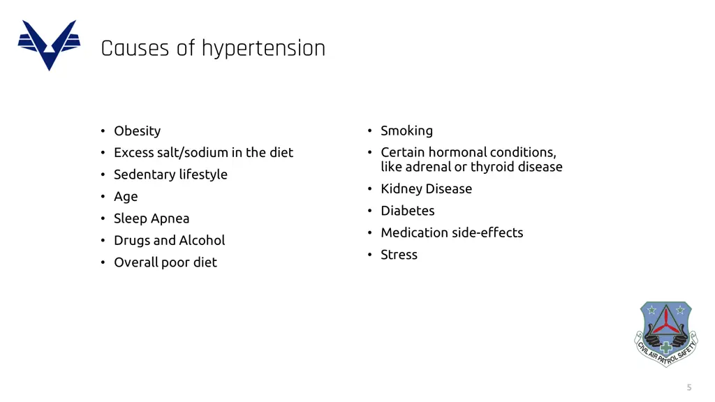 causes of hypertension