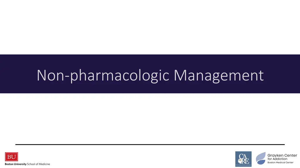 non pharmacologic management