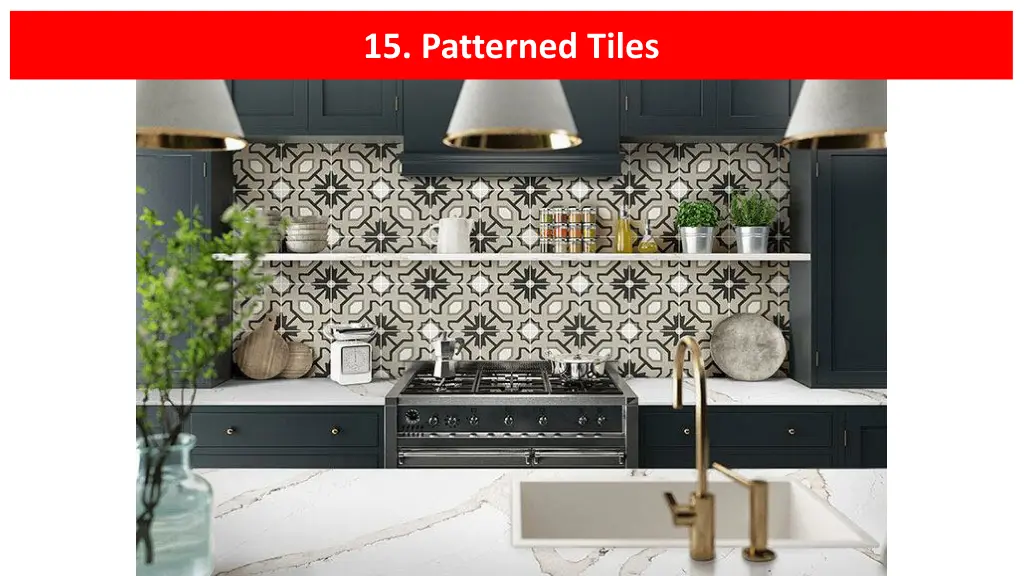 15 patterned tiles