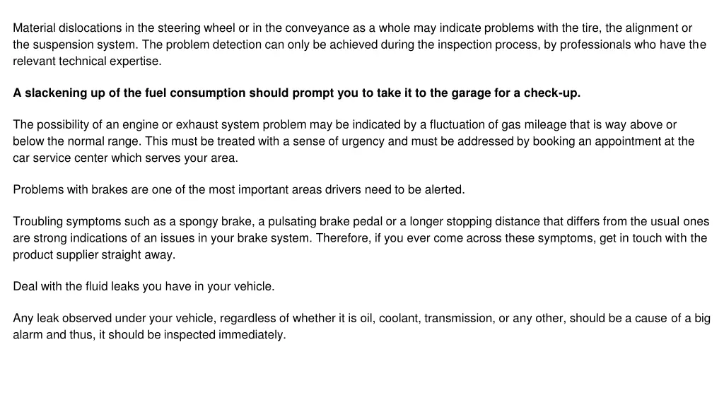 material dislocations in the steering wheel