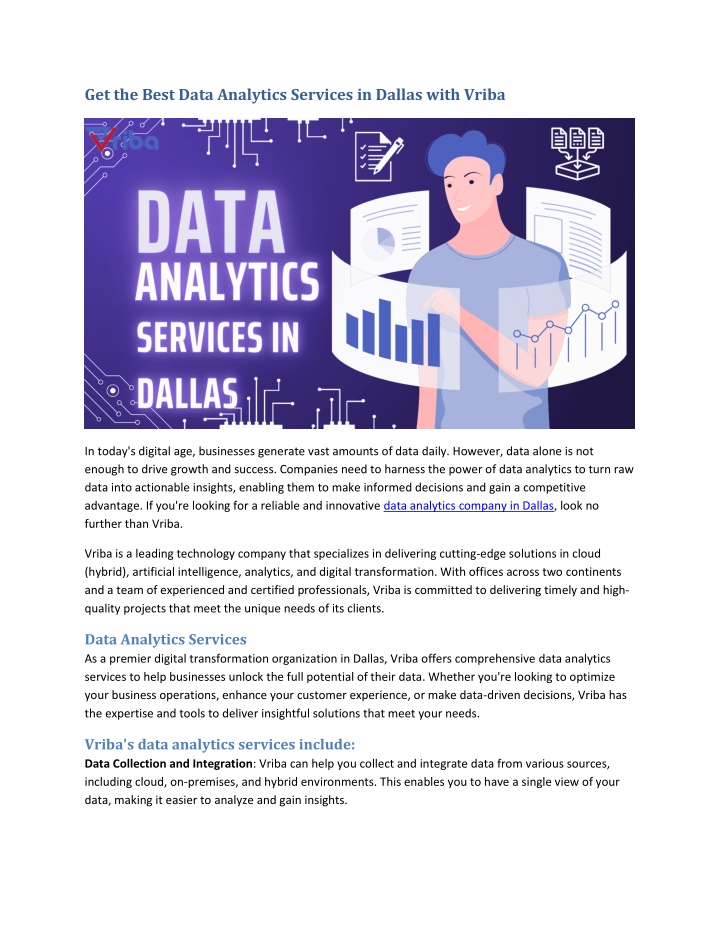 get the best data analytics services in dallas
