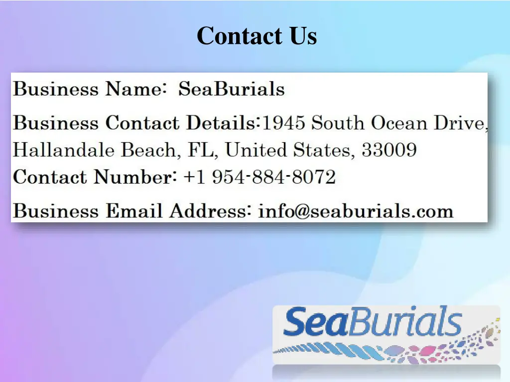 contact us