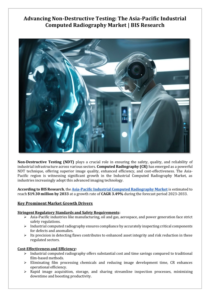 advancing non destructive testing the asia