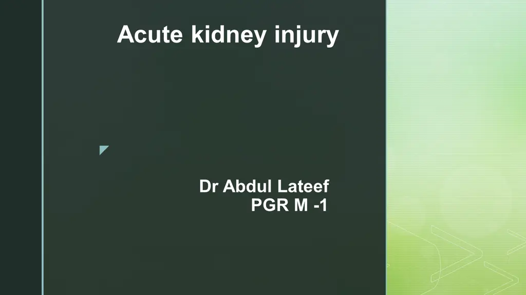 acute kidney injury