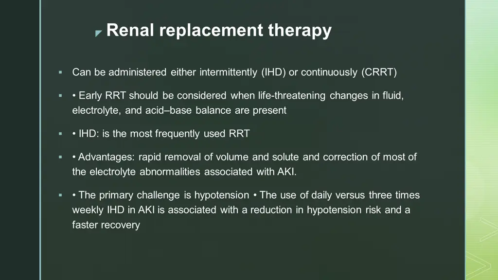 renal replacement therapy