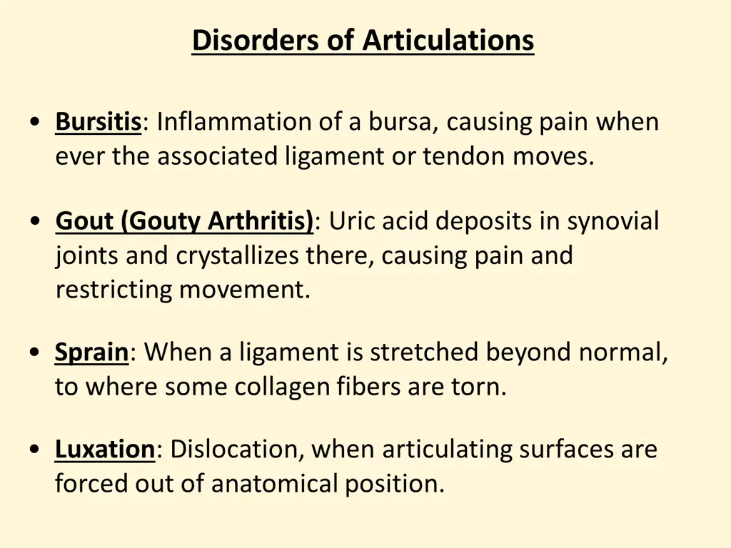 disorders of articulations