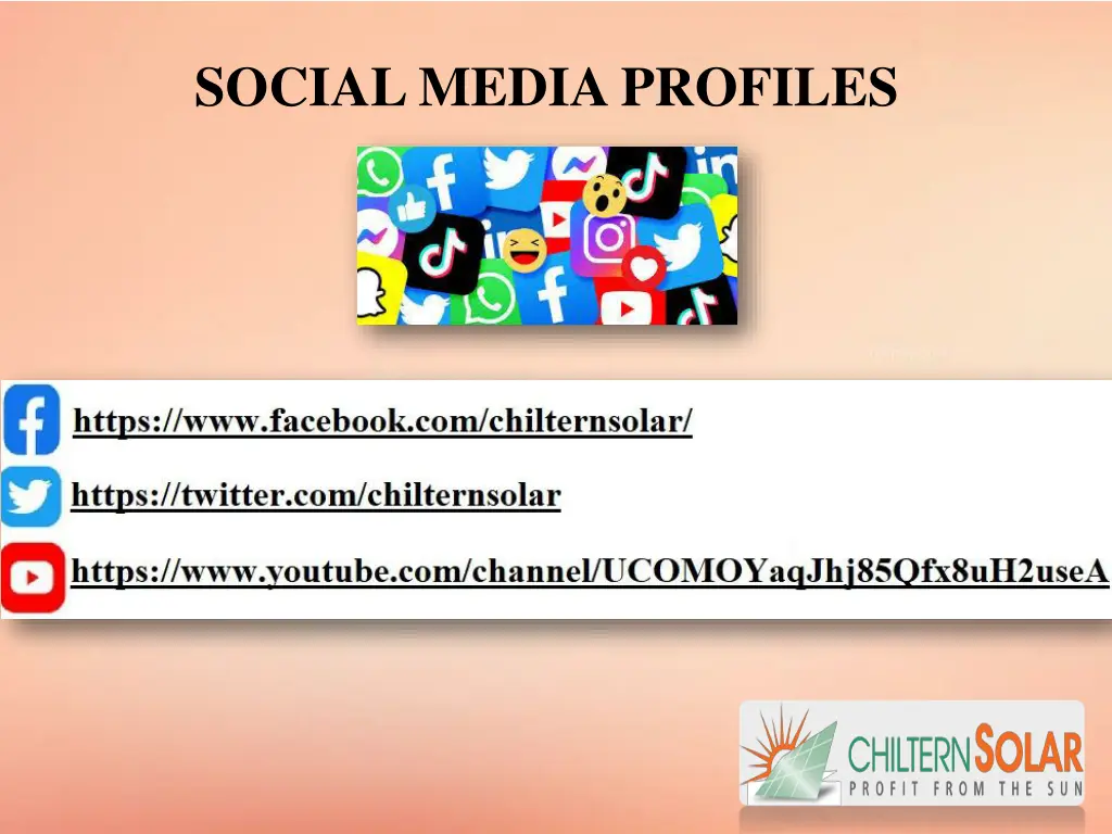 social media profiles