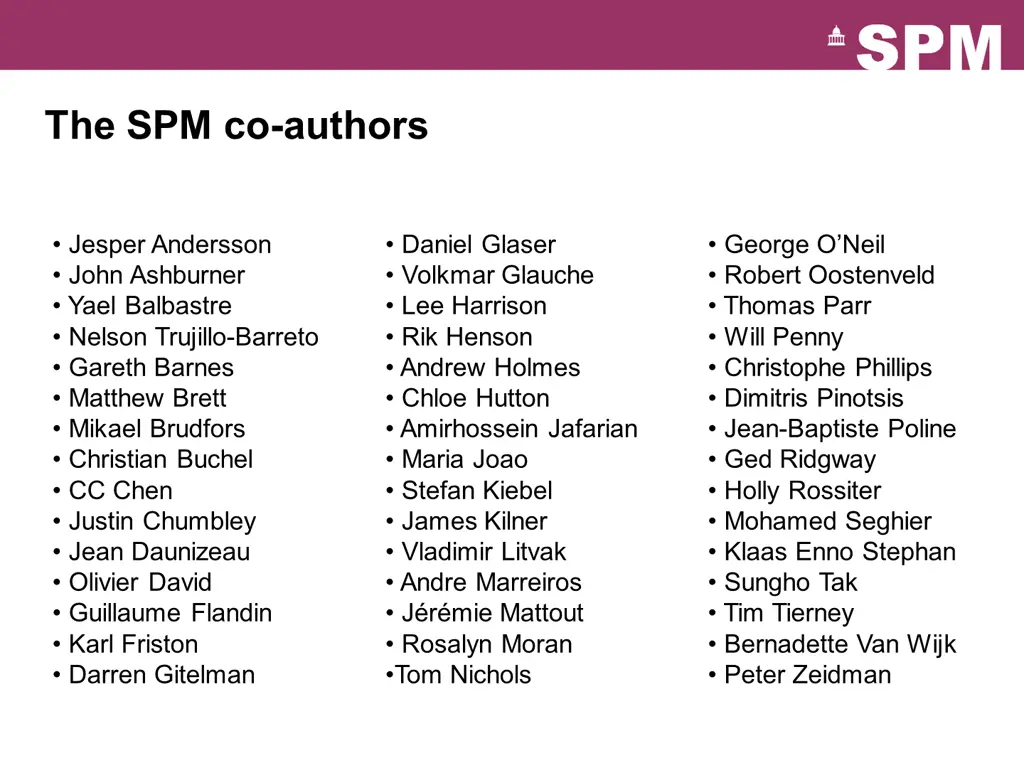 the spm co authors