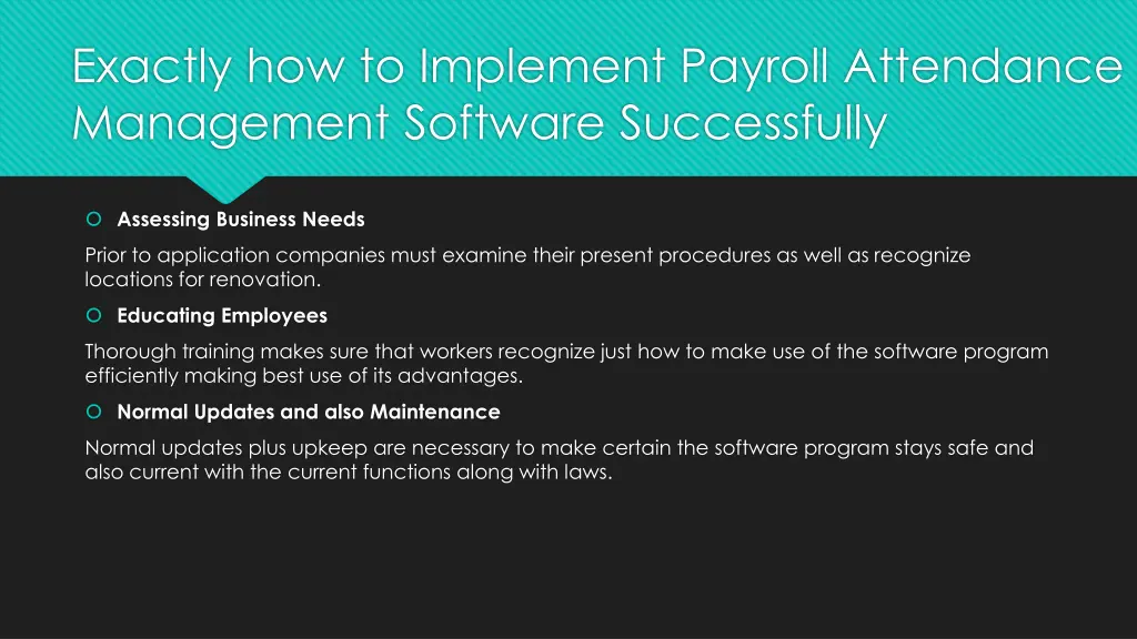 exactly how to implement payroll attendance