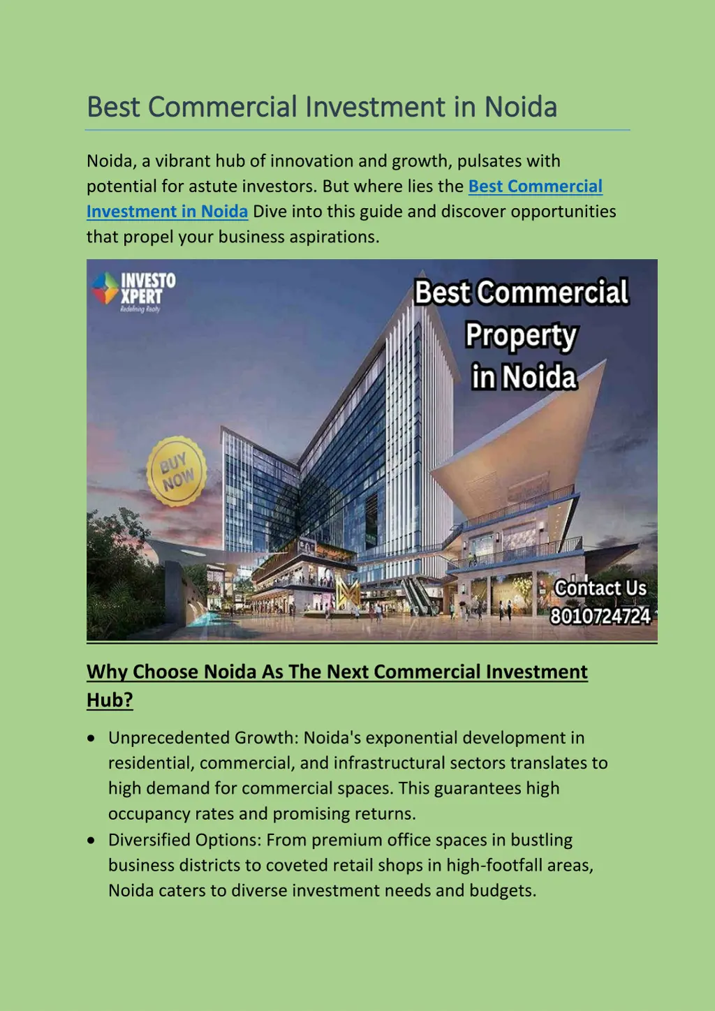 best commercial investment best commercial