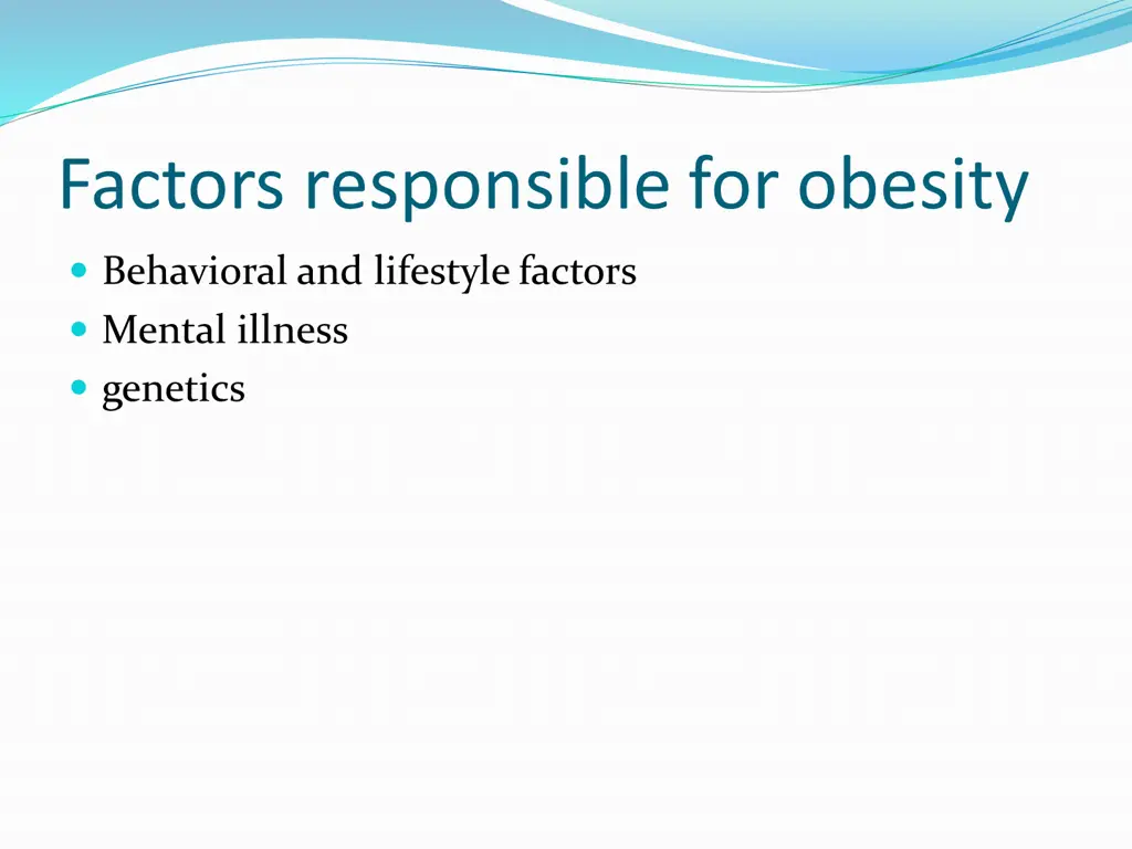 factors responsible for obesity