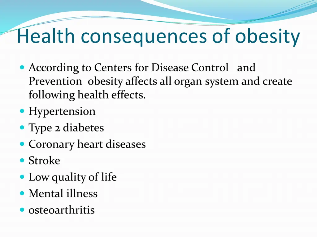 health consequences of obesity