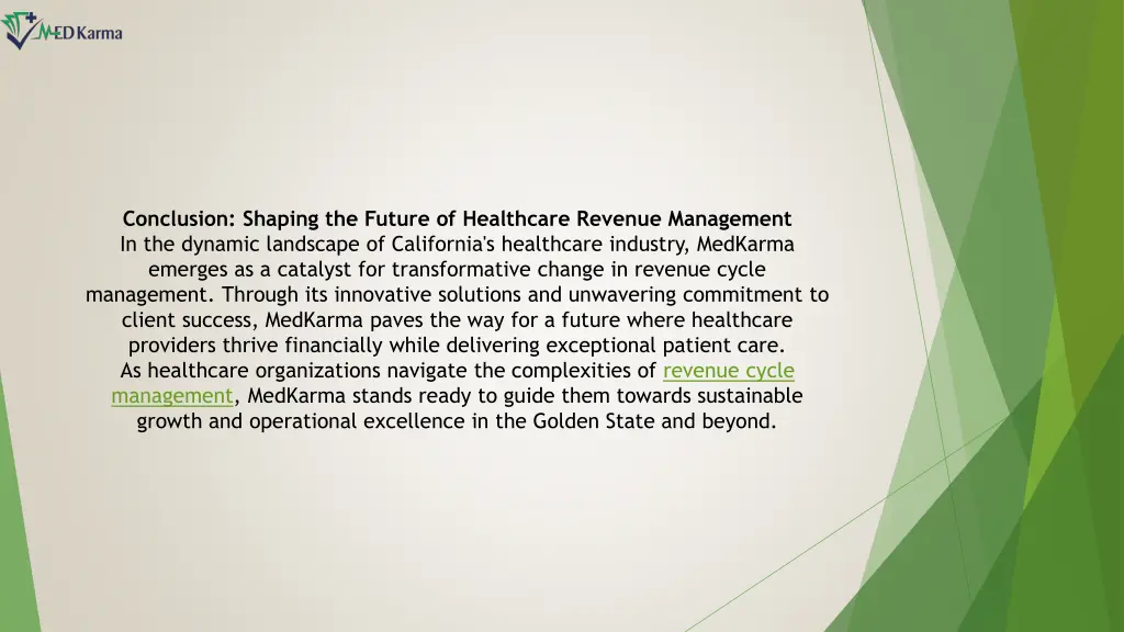 conclusion shaping the future of healthcare