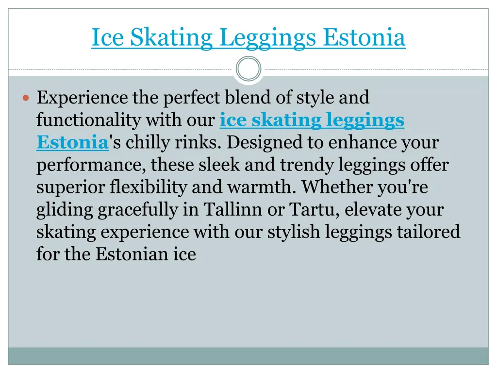 ice skating leggings estonia