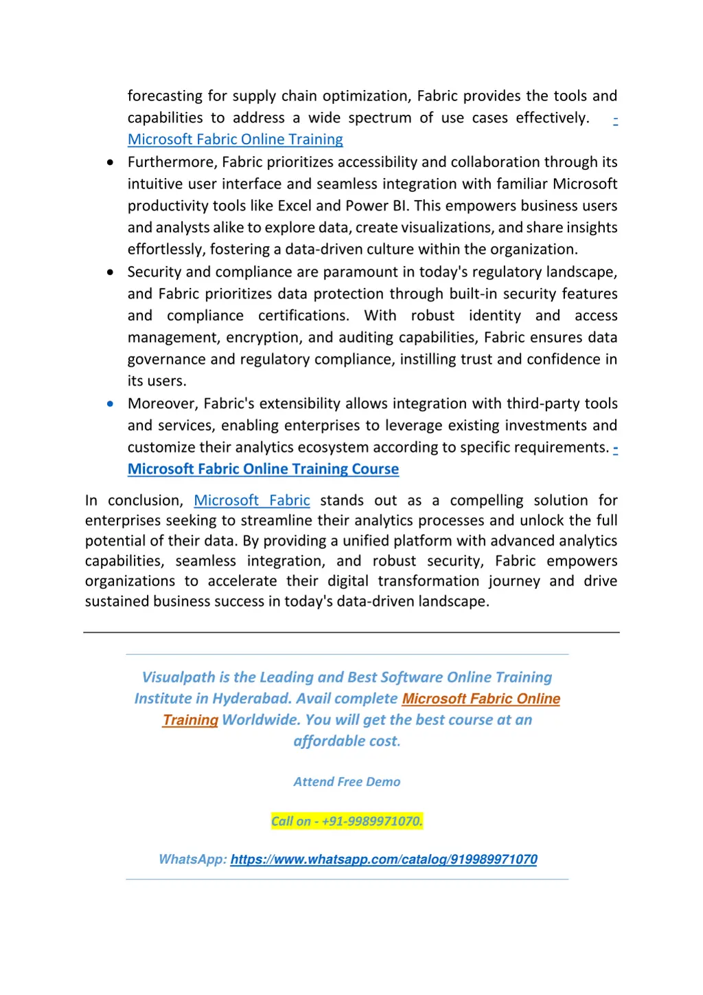 forecasting for supply chain optimization fabric