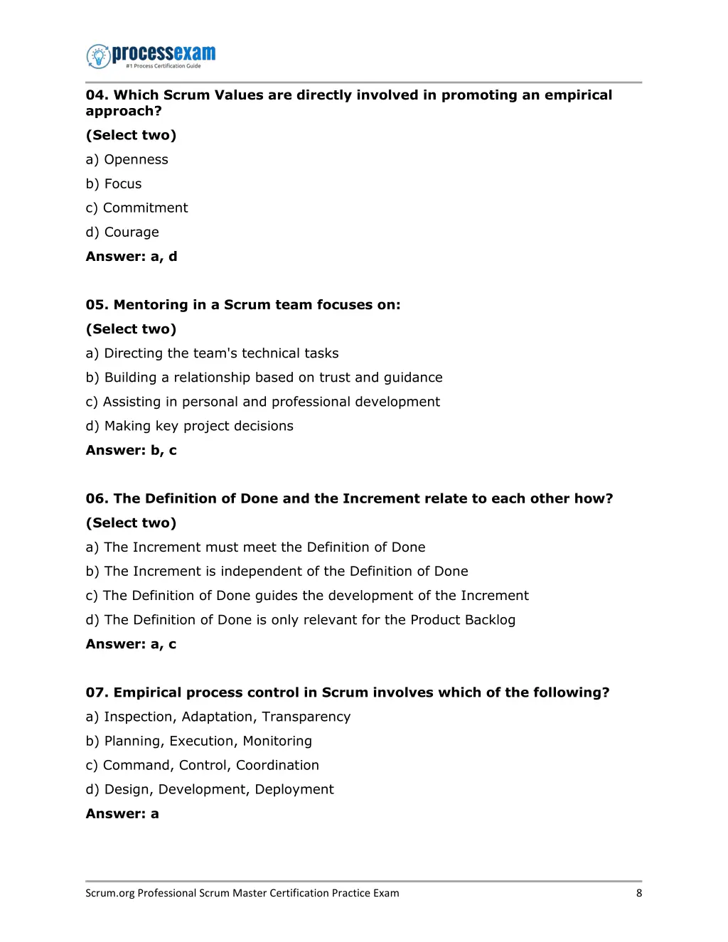 04 which scrum values are directly involved