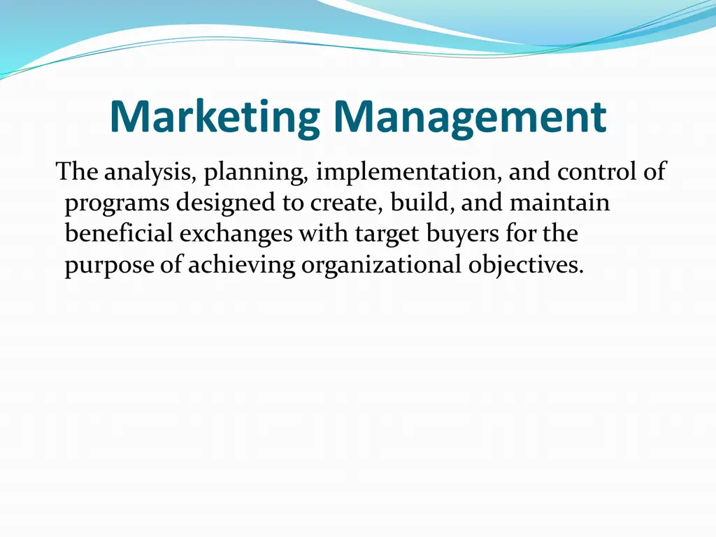 marketing management