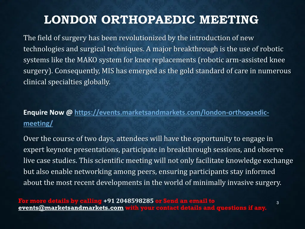 london orthopaedic meeting 1