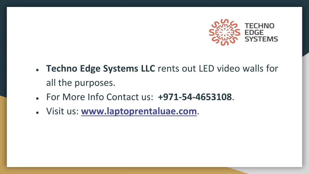 techno edge systems llc rents out led video walls