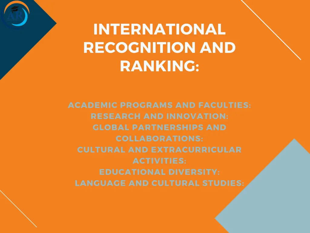 international recognition and ranking