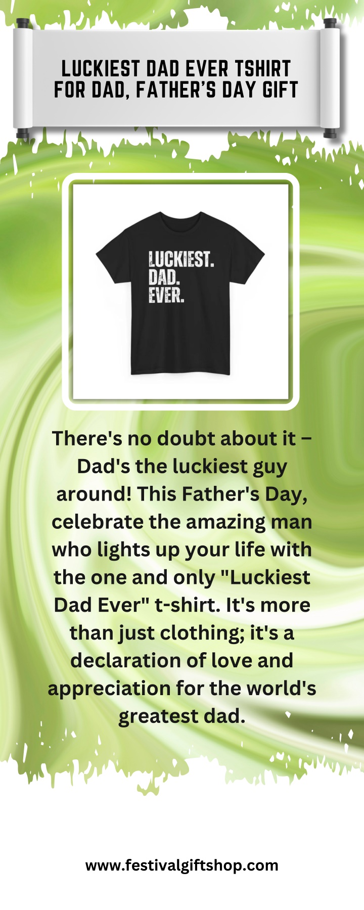 luckiest dad ever tshirt for dad father s day gift