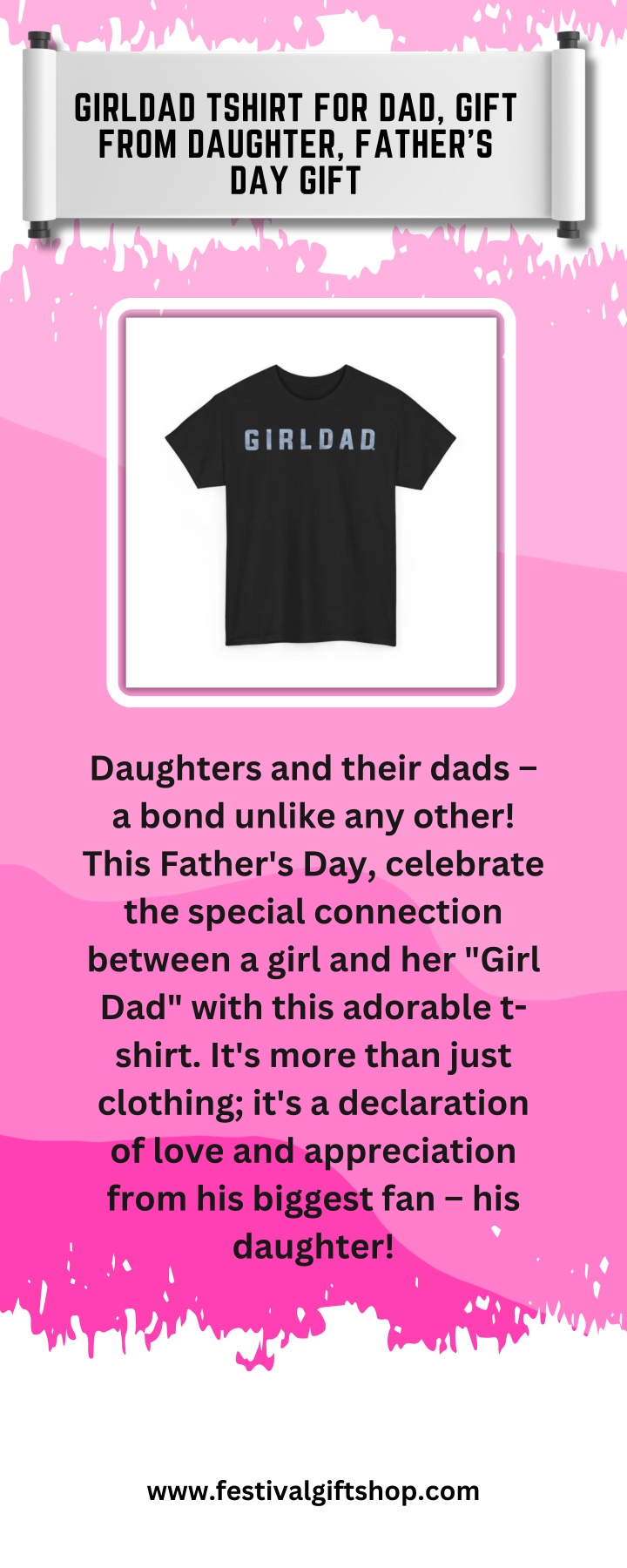 girldad tshirt for dad gift from daughter father