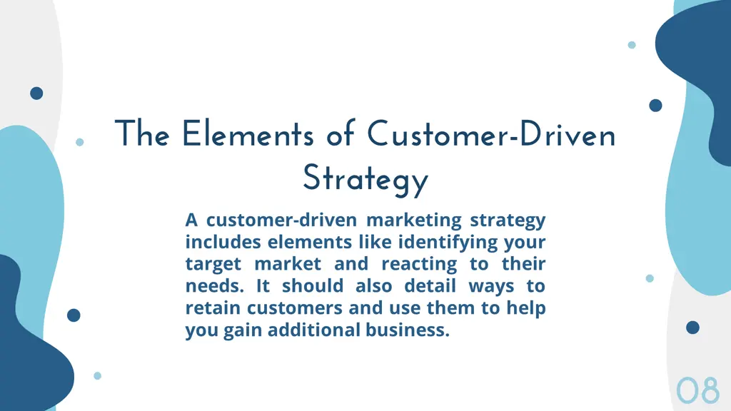 the elements of customer driven strategy